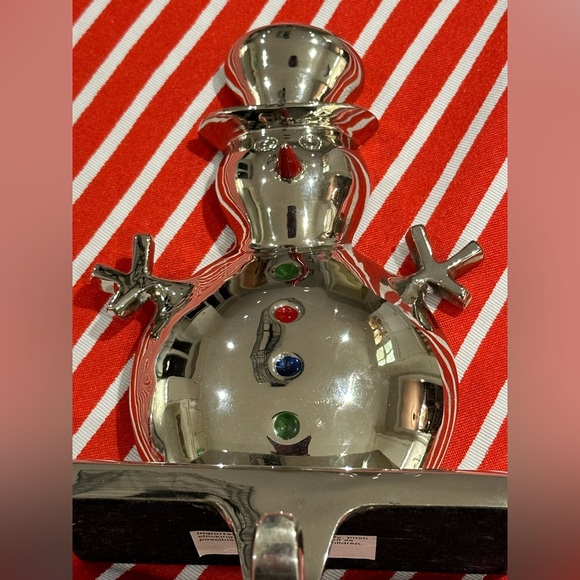 POTTERY BARN Christmas Tree Stocking Hangers Silver Tone - set of 2 - Picture 5 of 9